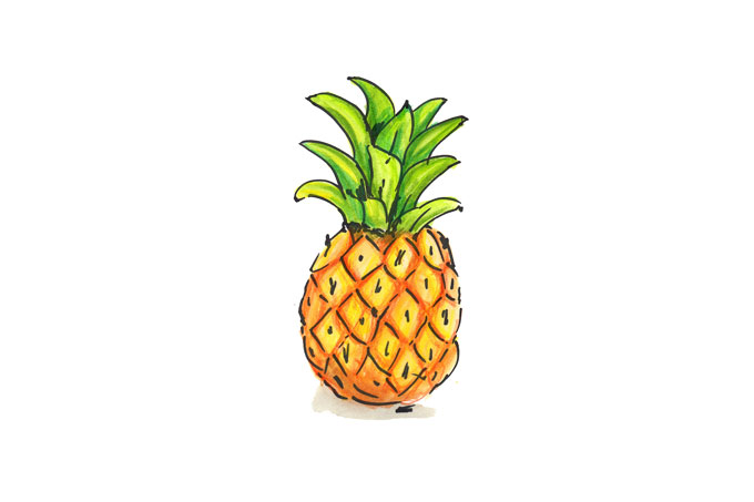 Illustration einer Ananas.