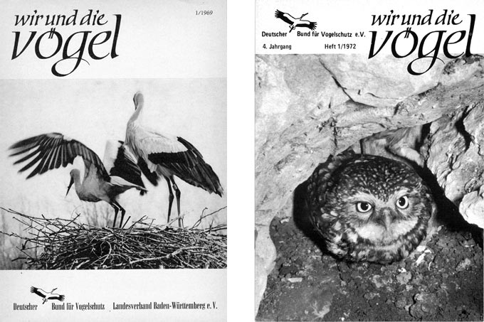 Titelbilder „Wir und die Vögel“ 1/69 und 1/72